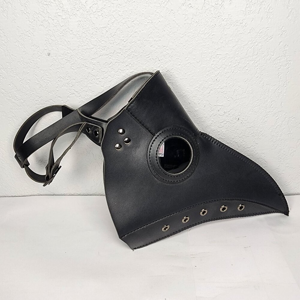 Steampunk Plague Doctor Mask - Black & Silver Raven/Crow Cosplay (One Size)